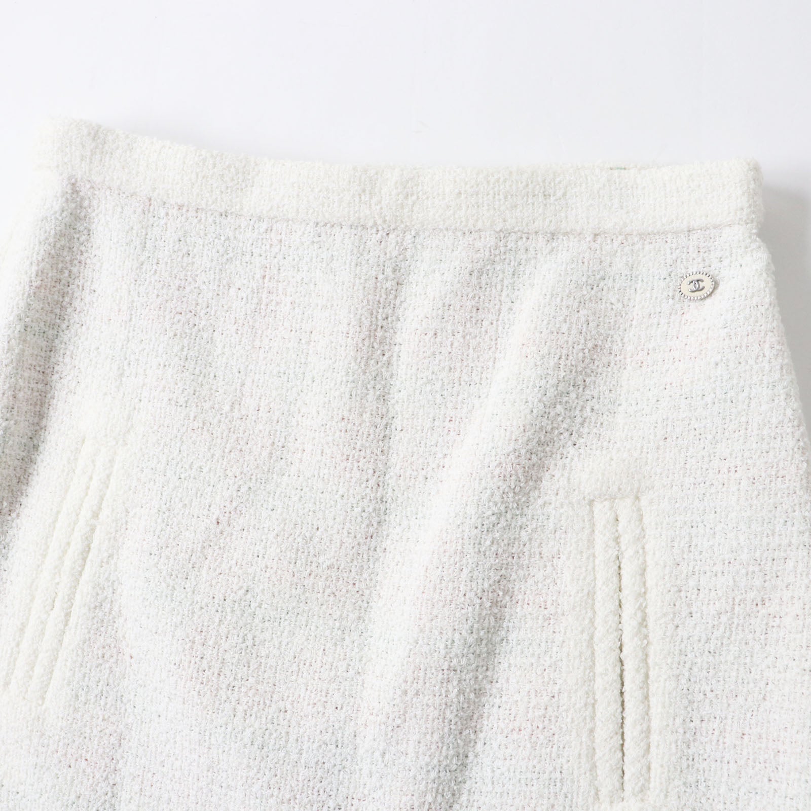 Top Quality Chanel Tweed Skirt P62765 Ecru 42
