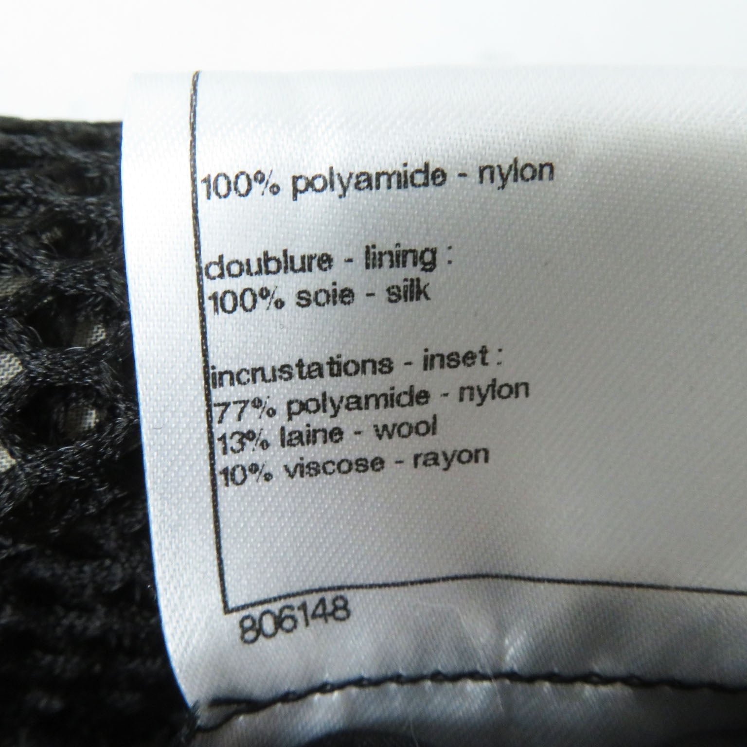Top Quality Chanel Nylon Silk Tight Skirt Black 34