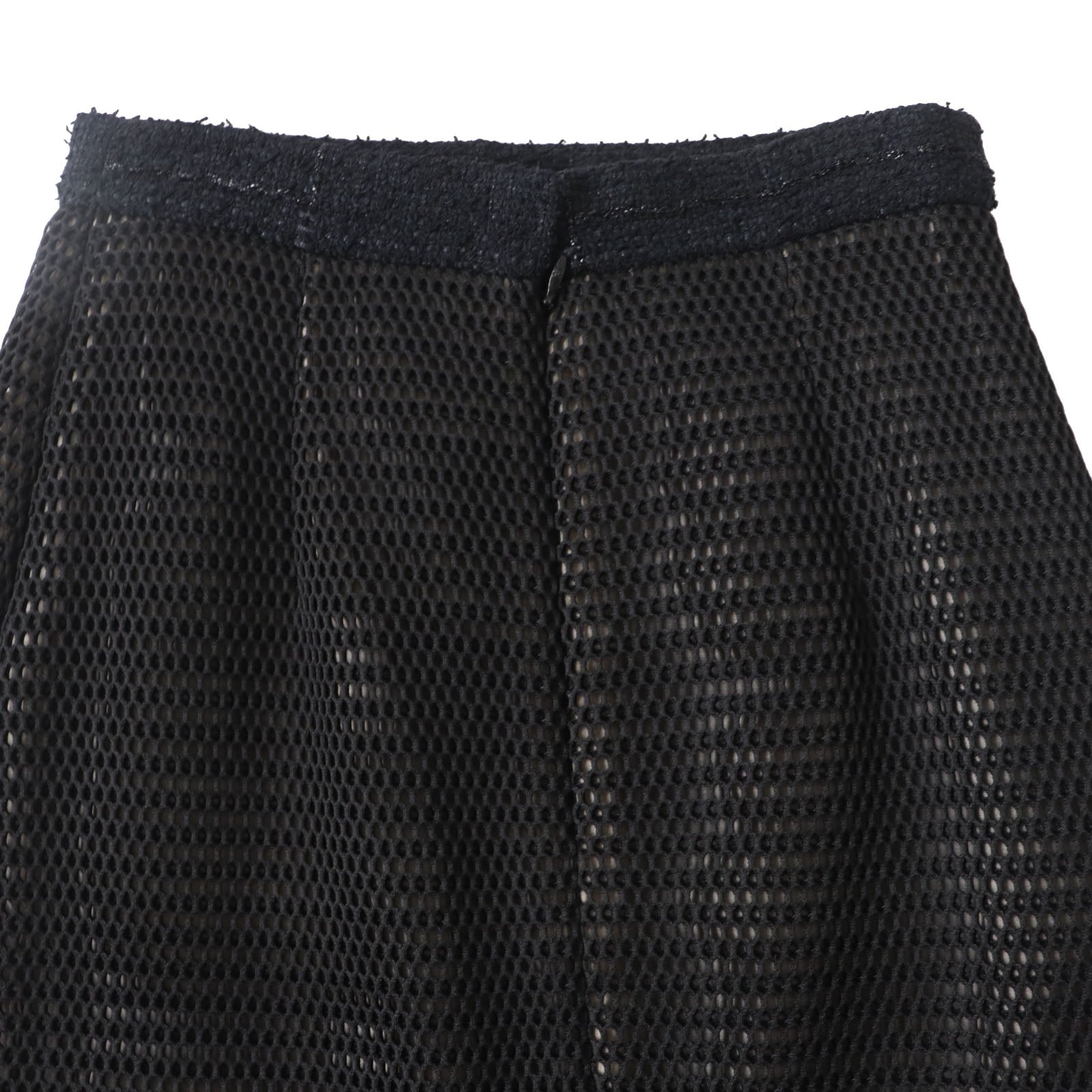 Top Quality Chanel Nylon Silk Tight Skirt Black 34