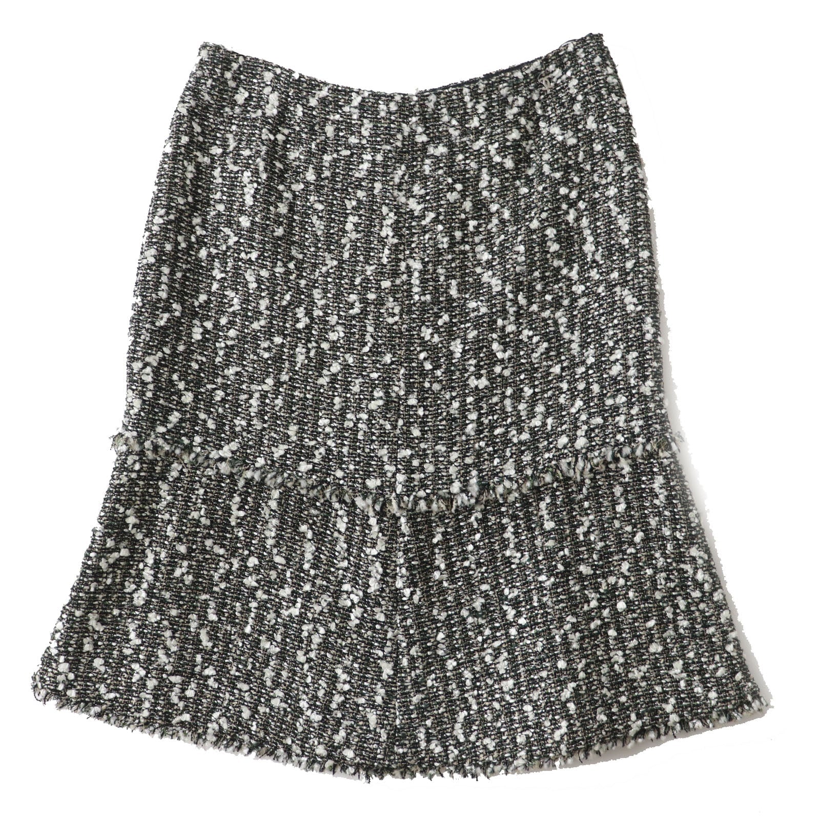 Top Quality Chanel Tweed Skirt with COCO Mark. Multi. Size 38