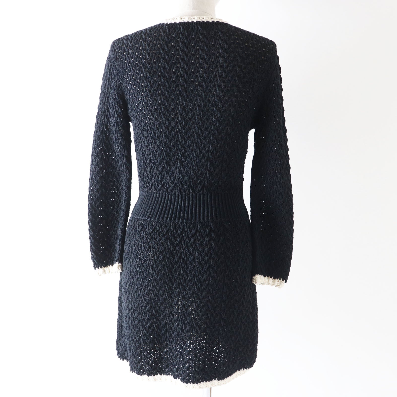 Top Quality Chanel Silk Cotton COCO Mark Button Dress