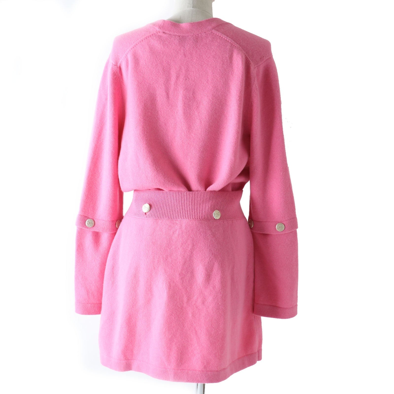 Top Quality Chanel Cashmere One Piece Set Pink