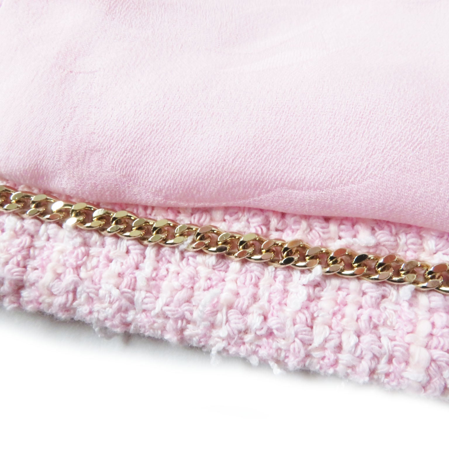 Top Quality Chanel Tweed Blouson P70560 Baby Pink 40