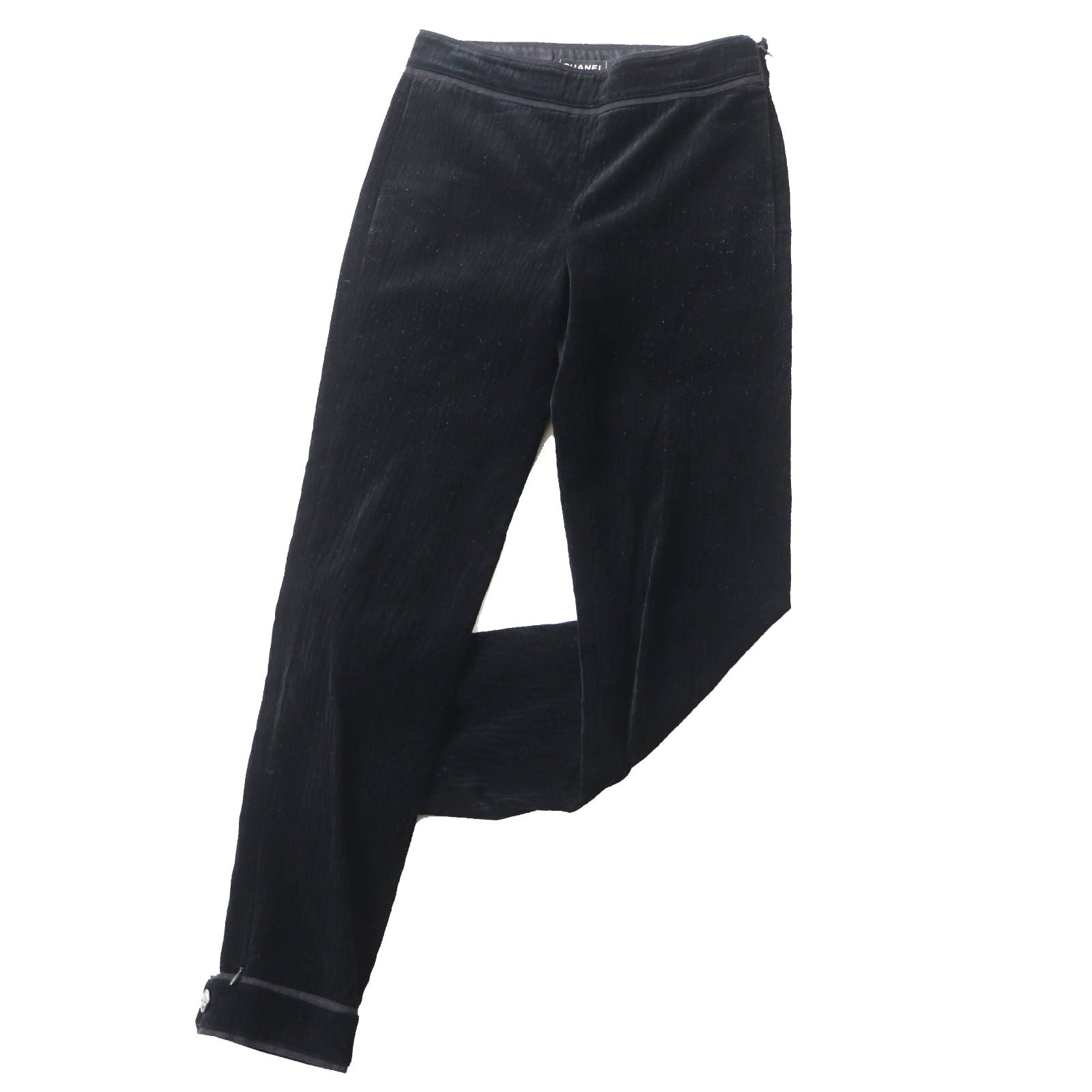 Top Quality Chanel Velour Pants Black 34 Women