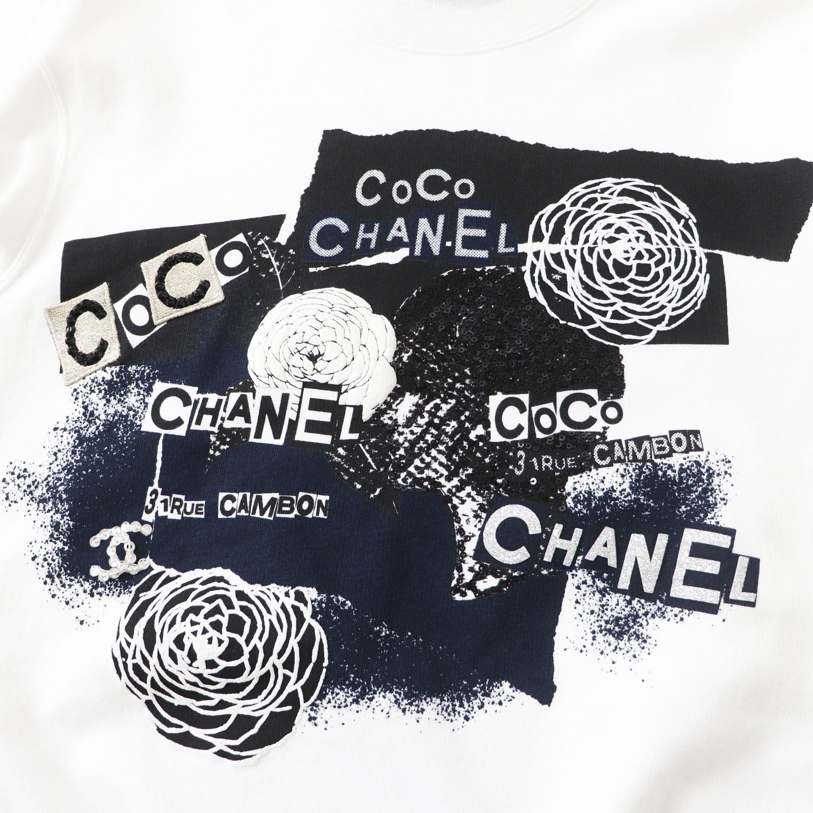 Top Quality Chanel Graphic Logo Sweatshirt Cotton XS