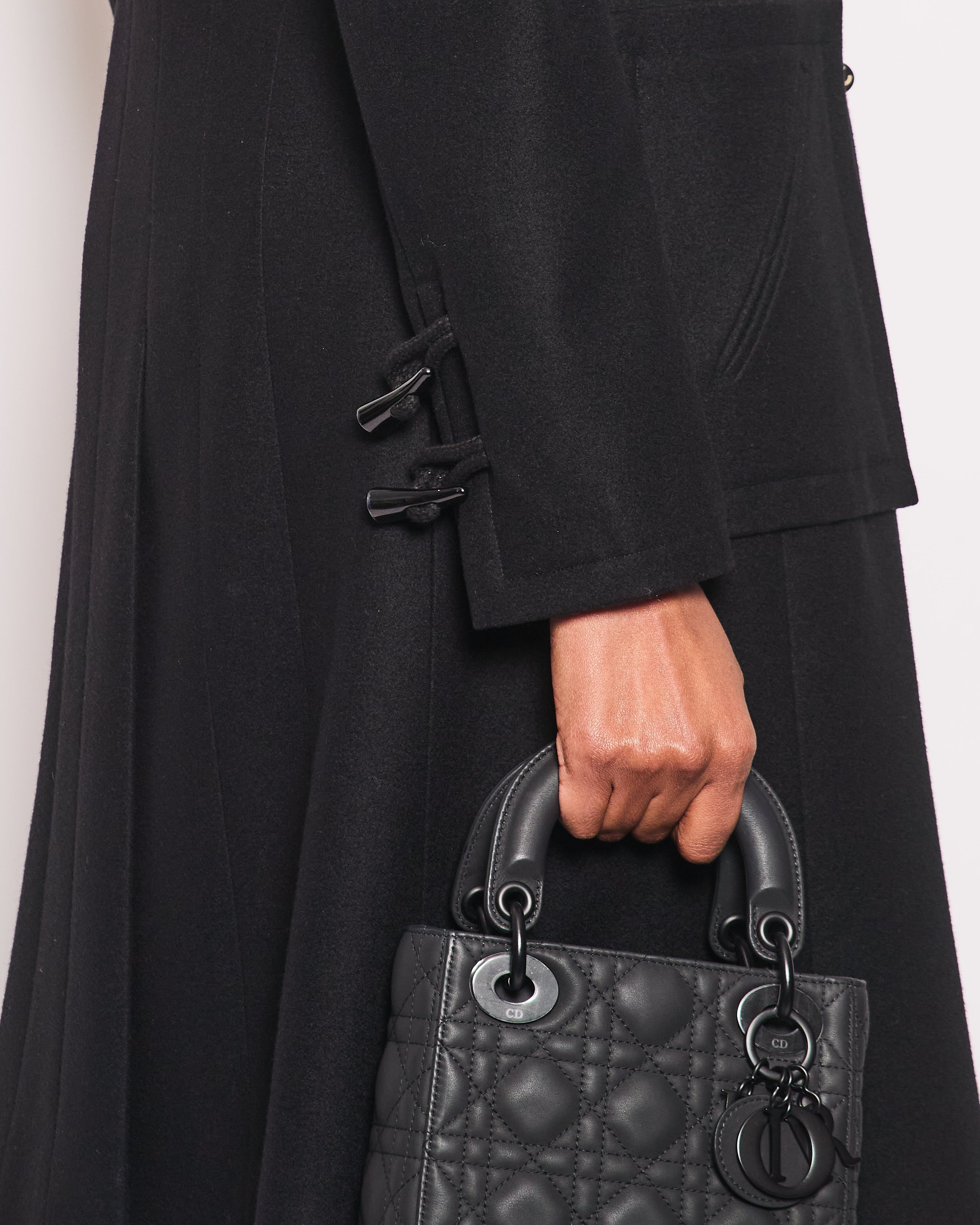 Top Quality Chanel Black Hooded Longline Wool Coat with Toggle Fasten Detail FR 42 (UK 10)