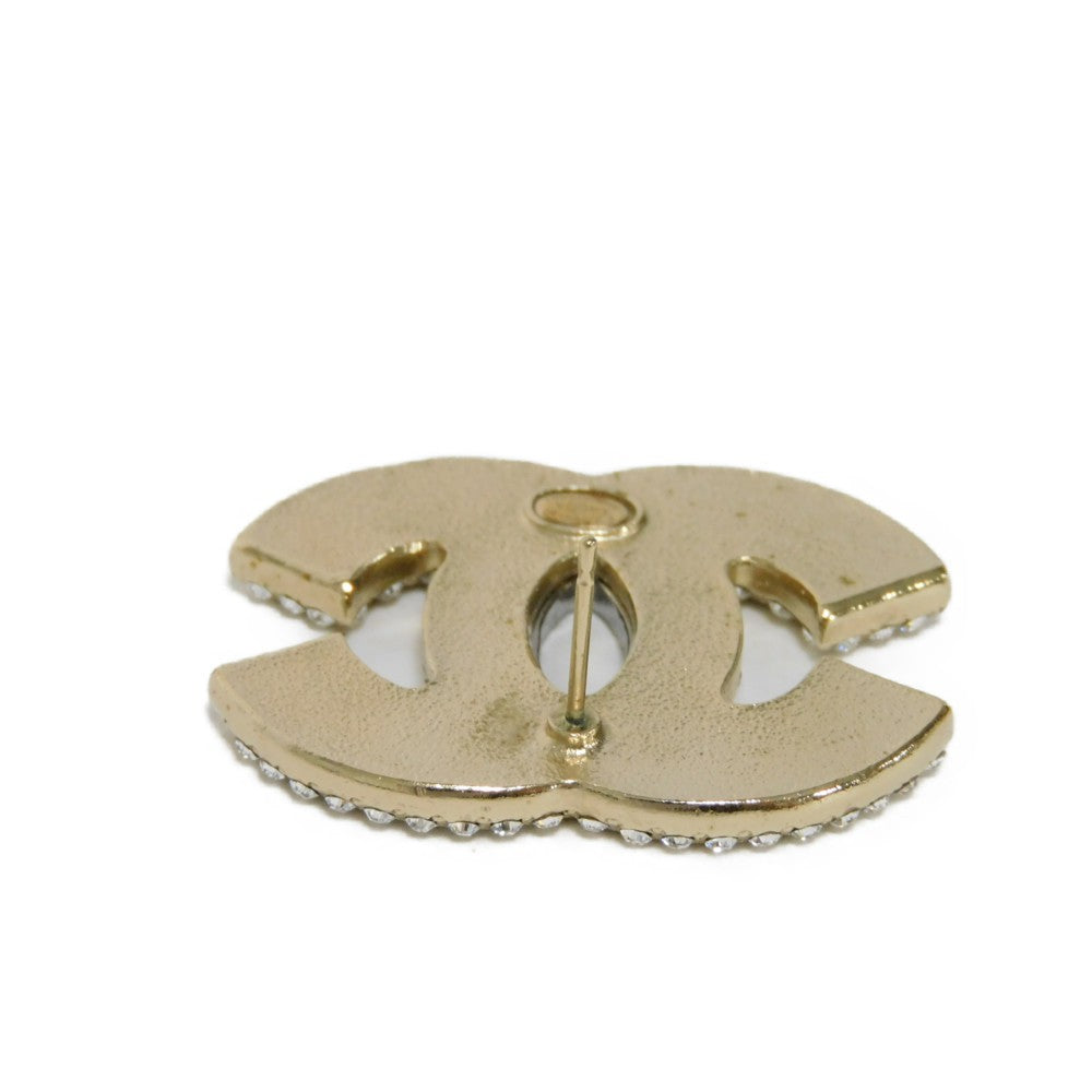 Top Quality Chanel Crystal Coco Mark Earrings