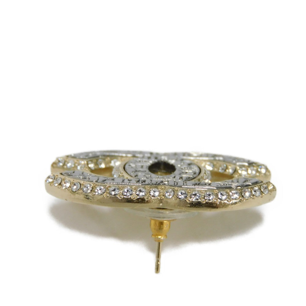 Top Quality Chanel Crystal Coco Mark Earrings