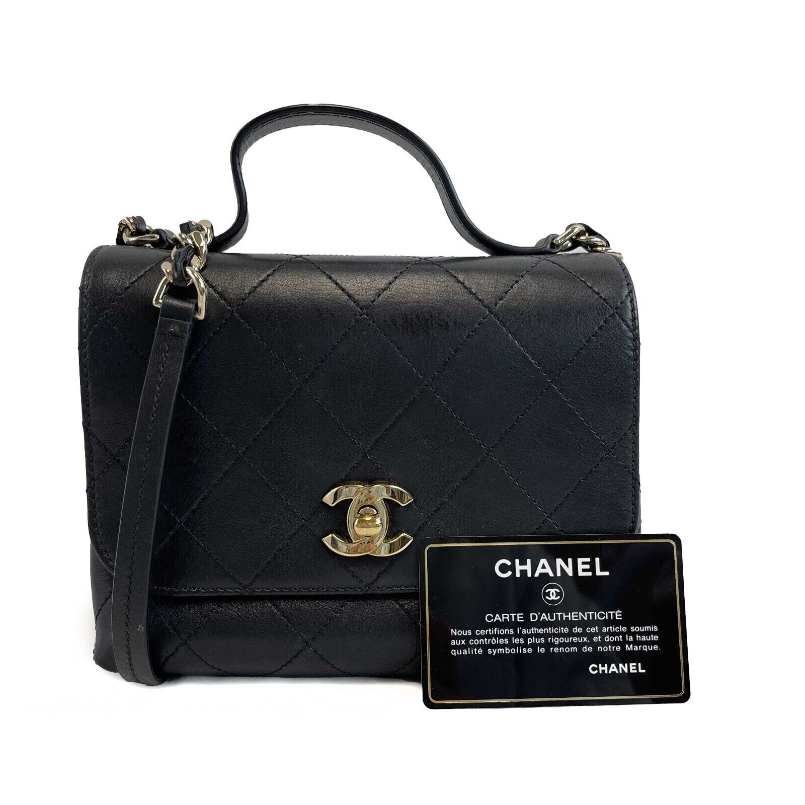 Top Quality Chanel Classic Double Pocket Top Handle