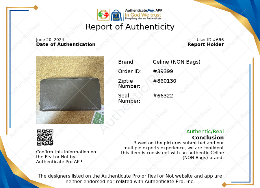 Wallet Luxury Designer By Celine. Size: Large