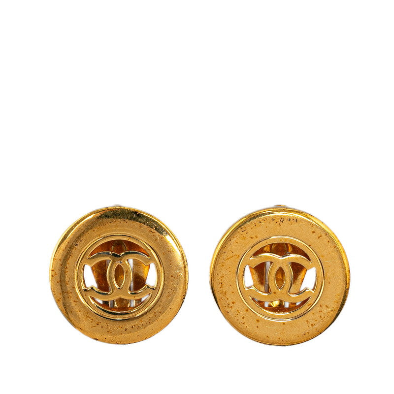 Top Quality Chanel Vintage Coco Mark Earrings Gold