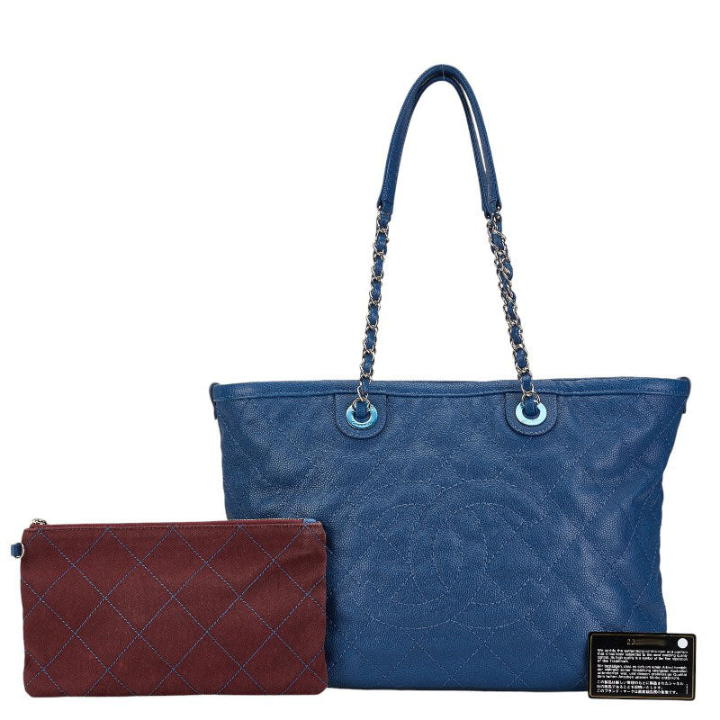 Top Quality Chanel Caviar Skin Matelasse Coco Mark Chain Tote