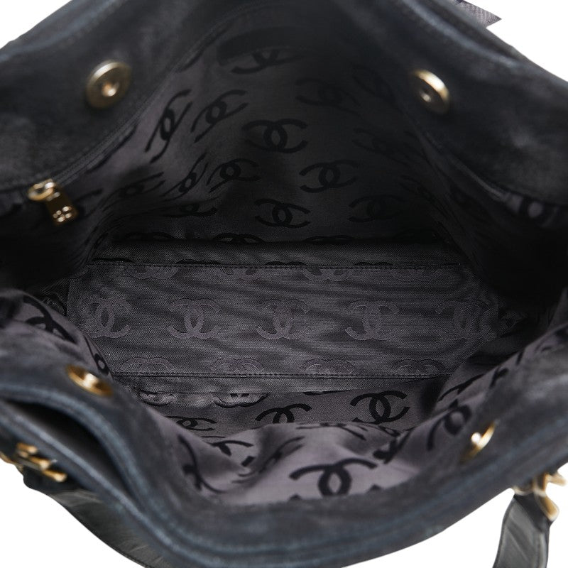 Top Quality Chanel Coco Mark Sweat Tote Bag Black