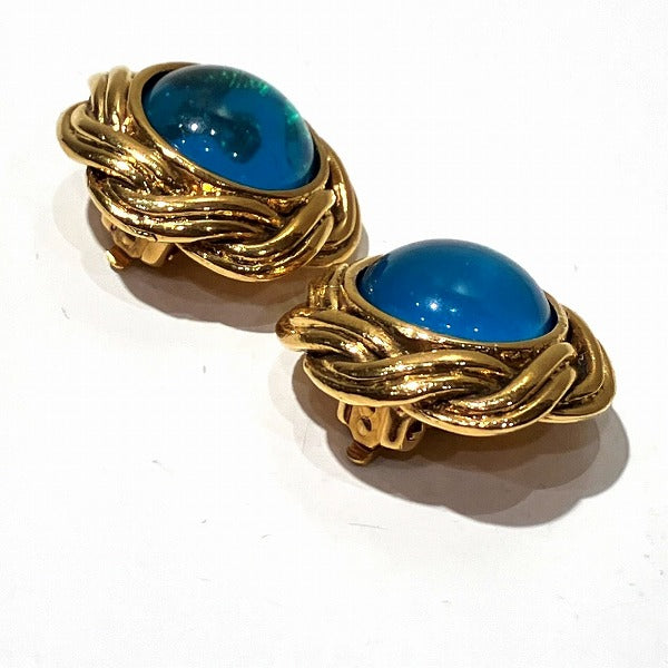 Top Quality Chanel Blue Stone Earrings Clip