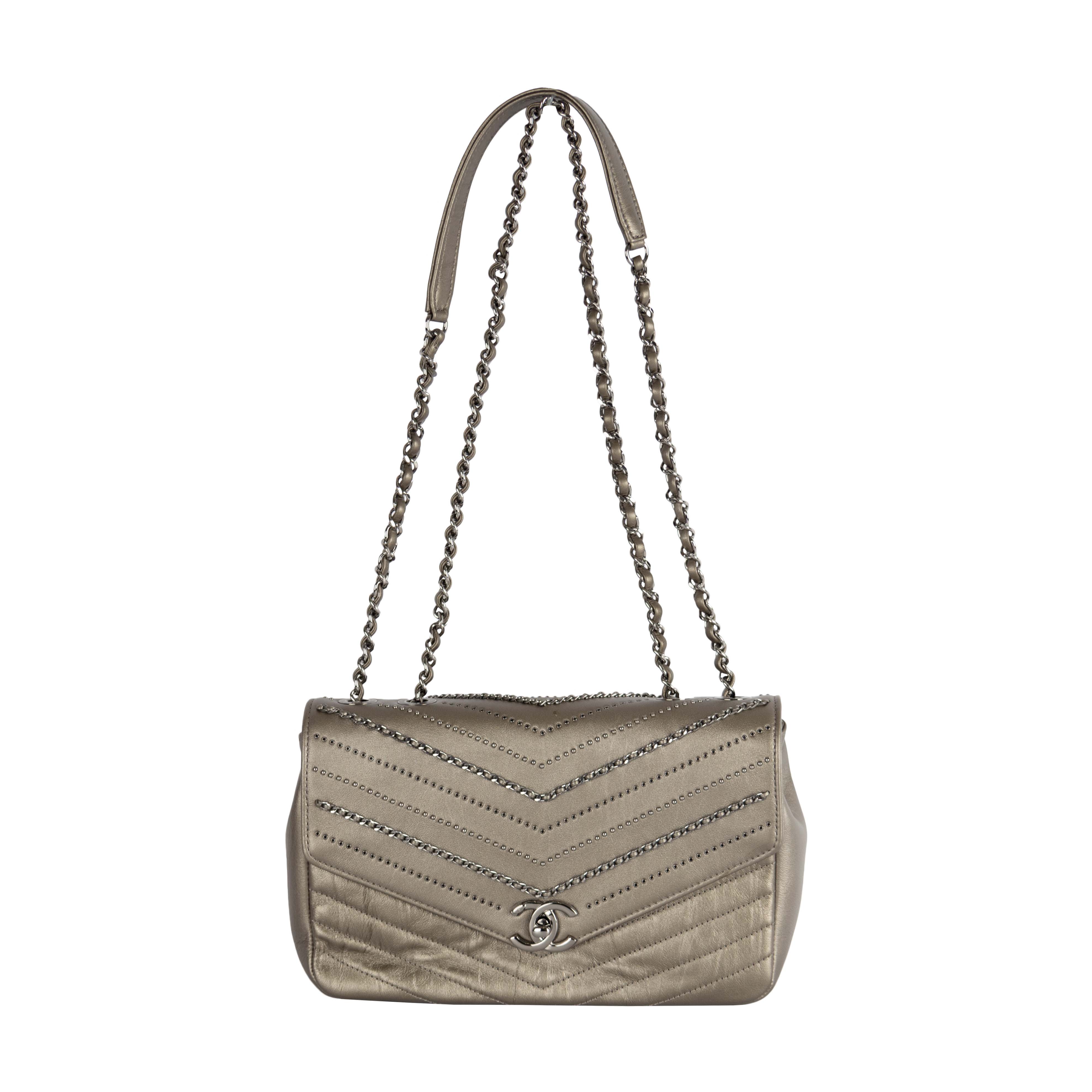Top Quality Chanel Top Quality Chanel Embelished 'Chain Sequins' Chevron New Bag