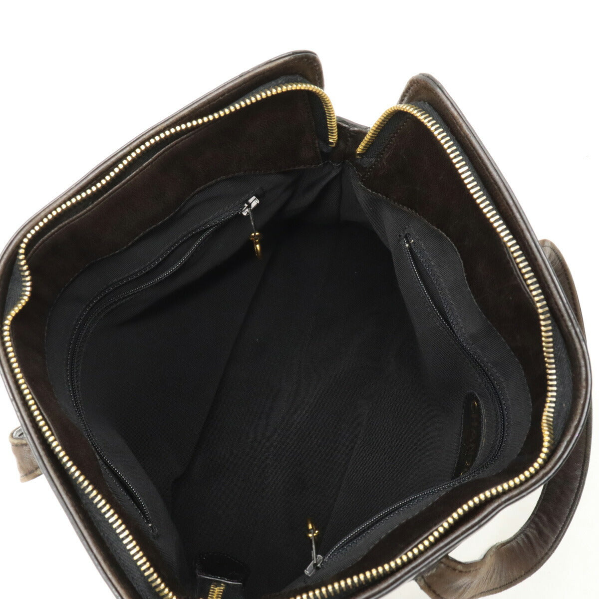 Top Quality Chanel Logo Patent Leather Tote Bag Black