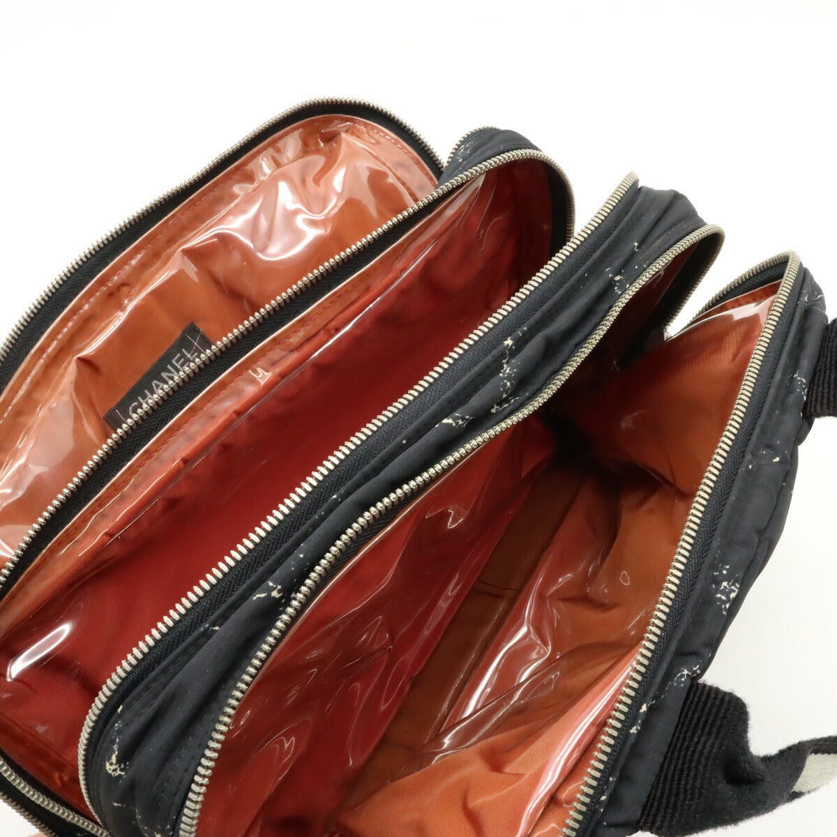 Top Quality Chanel Nylon Mini Boston Handbag Black Red