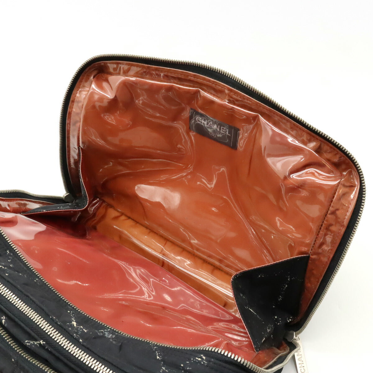 Top Quality Chanel Nylon Mini Boston Handbag Black Red