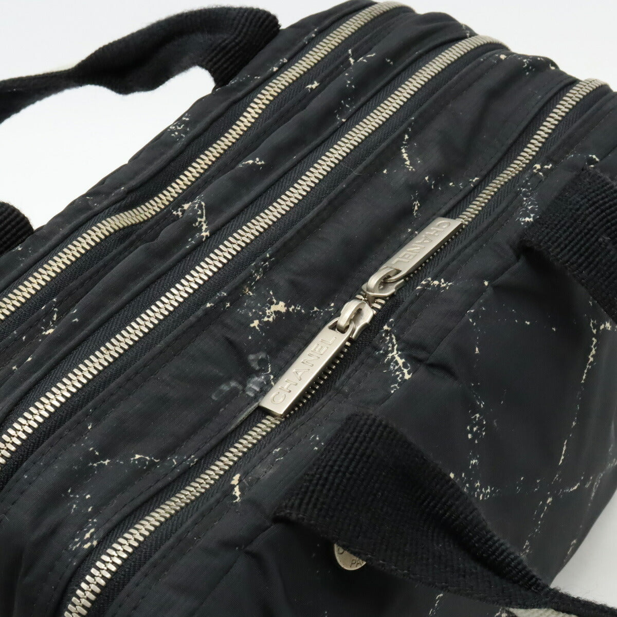 Top Quality Chanel Nylon Mini Boston Handbag Black Red