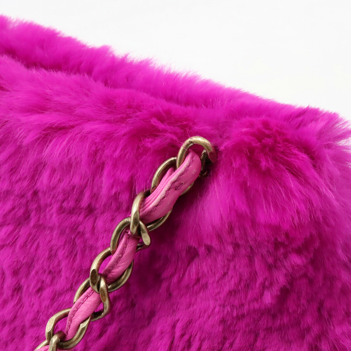 Top Quality Chanel Rabbit Fur Leather Shoulder Bag