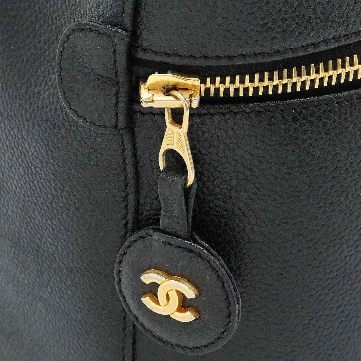 Top Quality Chanel Caviar Vanity Bag Black Leather