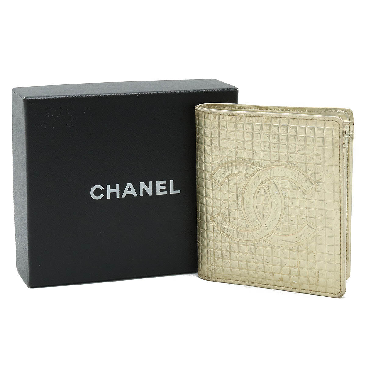 Top Quality Chanel Metallic Leather Micro Chocolate Bar Wallet