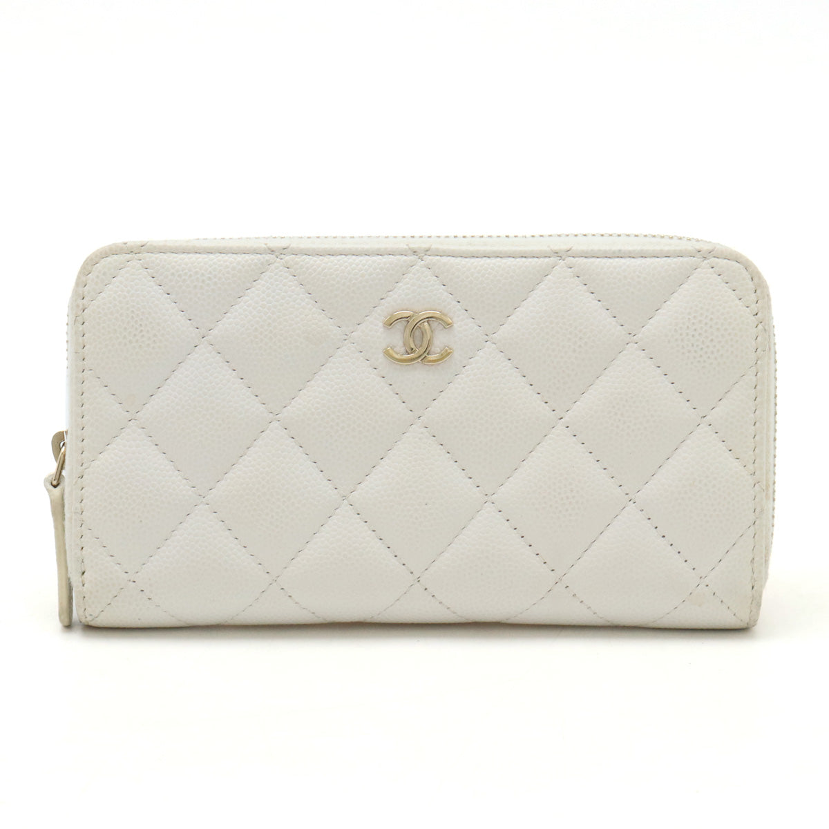 Top Quality Chanel Caviar Matelasse Small Zip Wallet