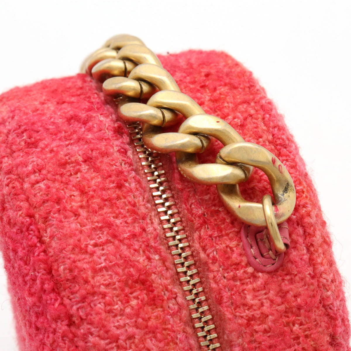 Top Quality Chanel Tweed CHANEL19 Round Chain Shoulder Bag AP0945