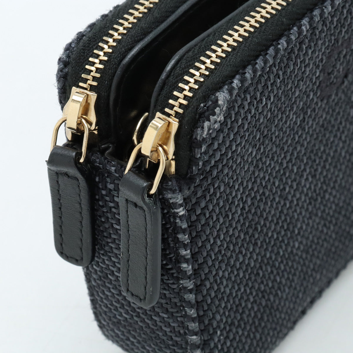 Top Quality Chanel Canvas Leather Chain Wallet Navy