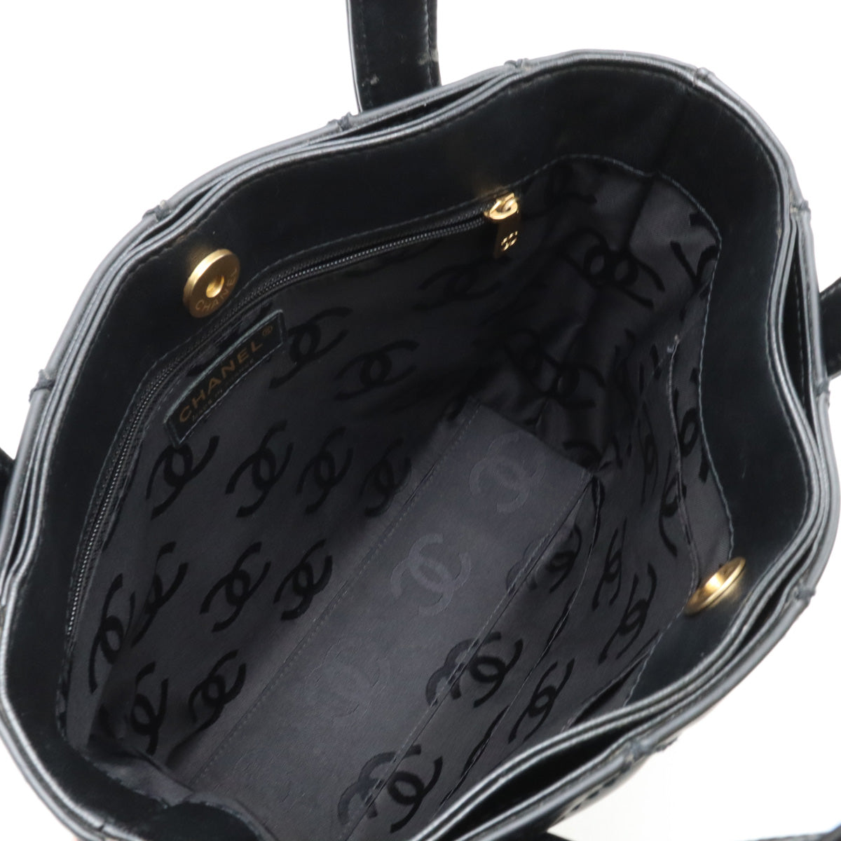 Top Quality Chanel Wild Stitch Leather Tote Bag Black