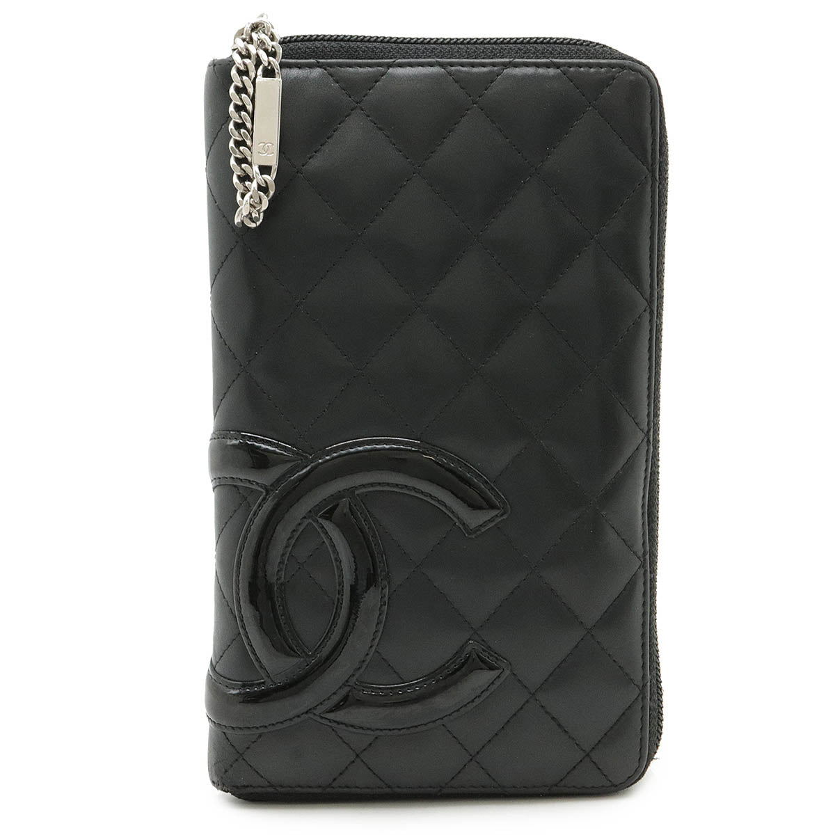 Top Quality Chanel Cambon Line Leather Wallet Organizer Black