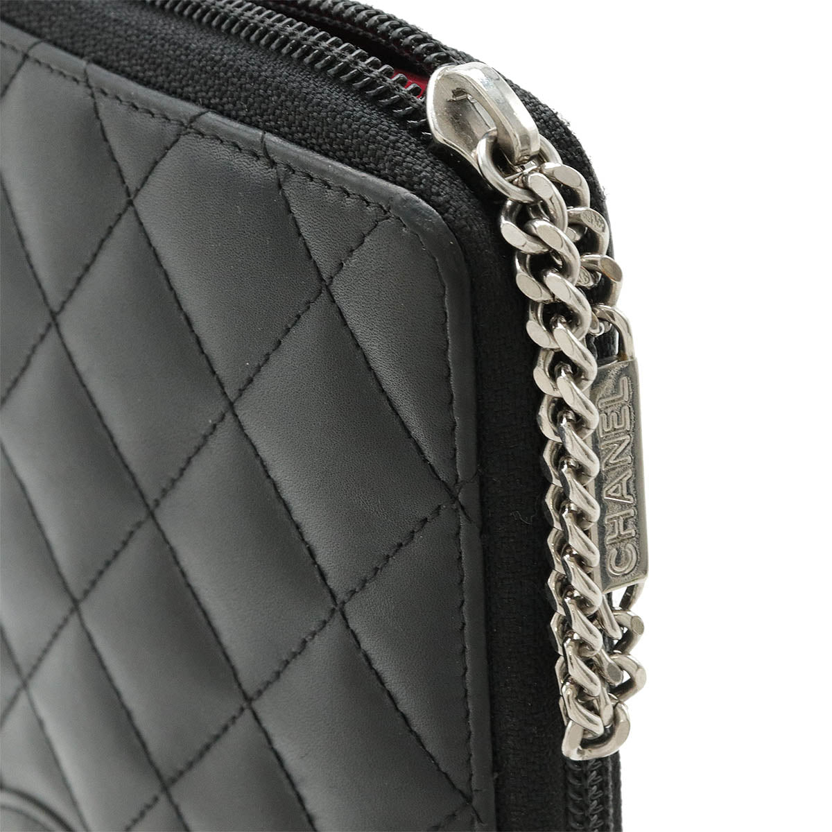 Top Quality Chanel Cambon Line Leather Wallet Organizer Black