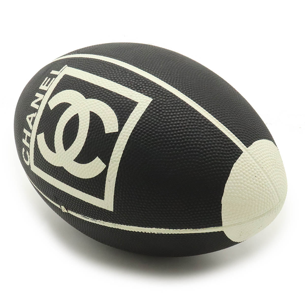 Top Quality Chanel Rugby Ball Sports Line Black White