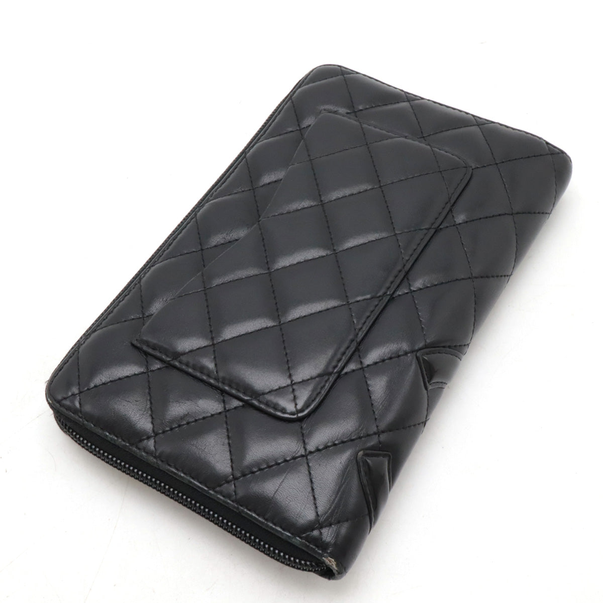 Top Quality Chanel Cambon Line Coco Mark Leather/Enamel Organizer Wallet A48660