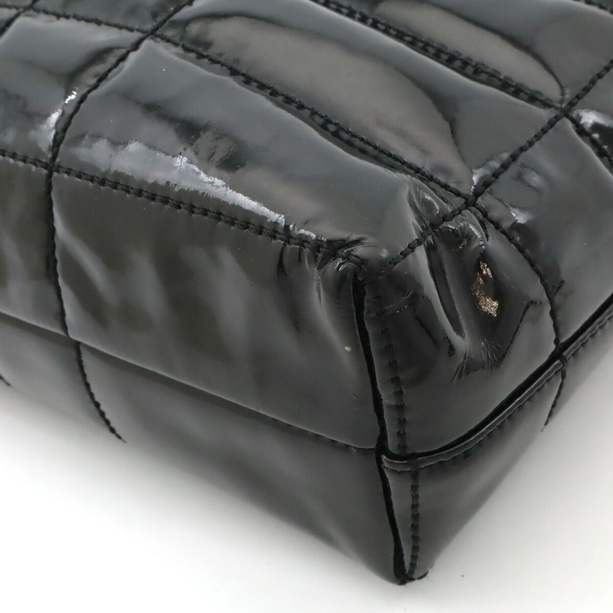 Top Quality Chanel Chocolate Bar Patent Tote Bag
