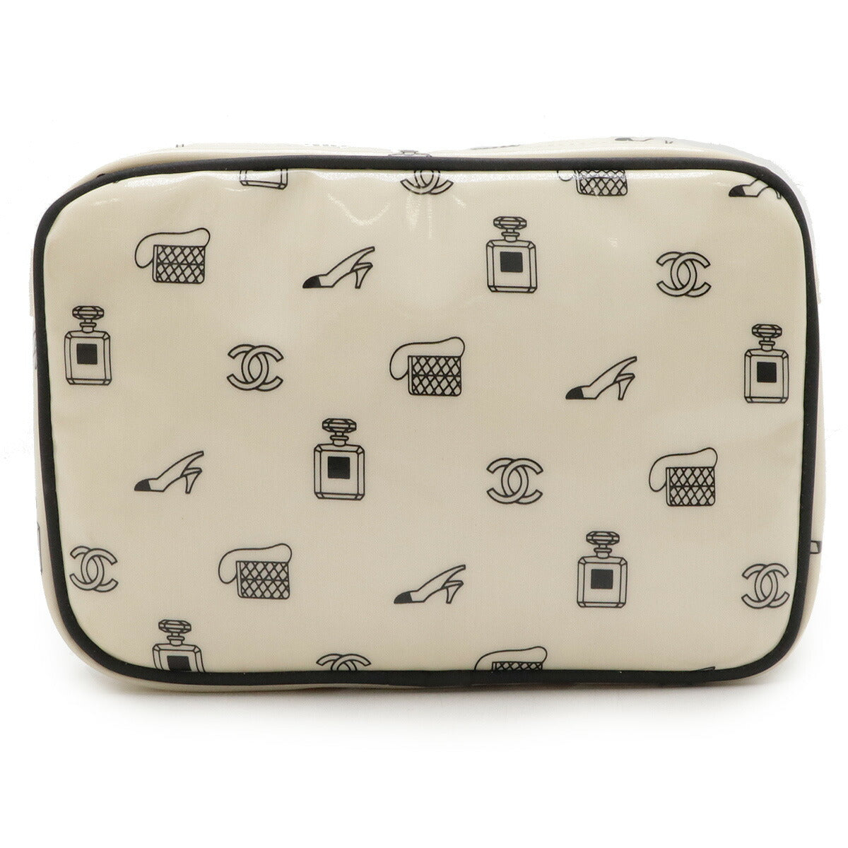 Top Quality Chanel Logo Print Travel Pouch Cosmetic Bag
