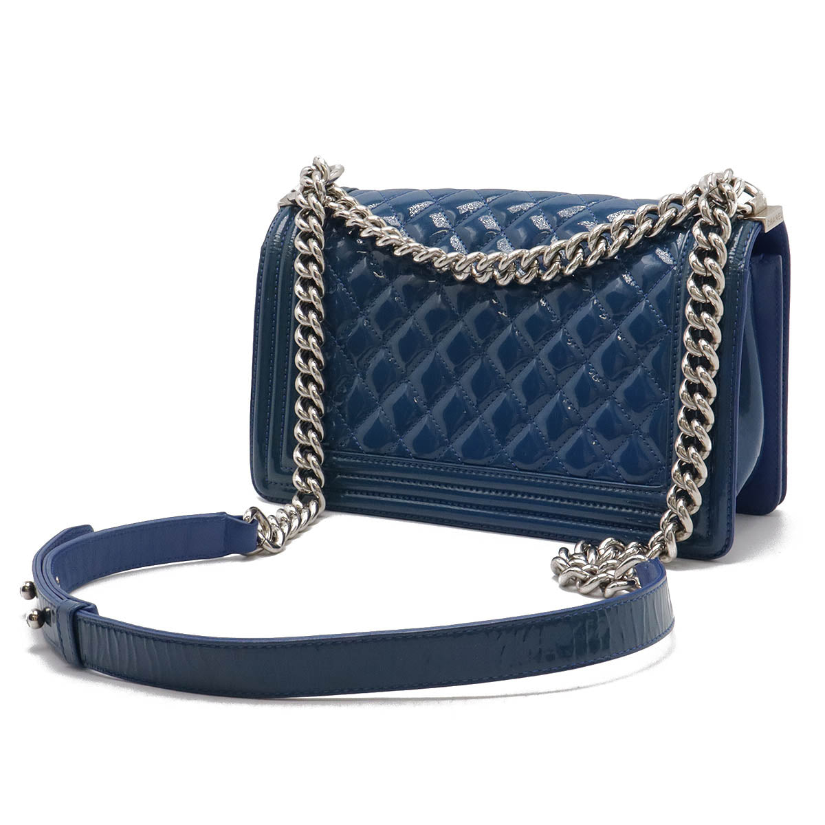 Top Quality Chanel Boy Matelasse Chain Bag Patent Leather