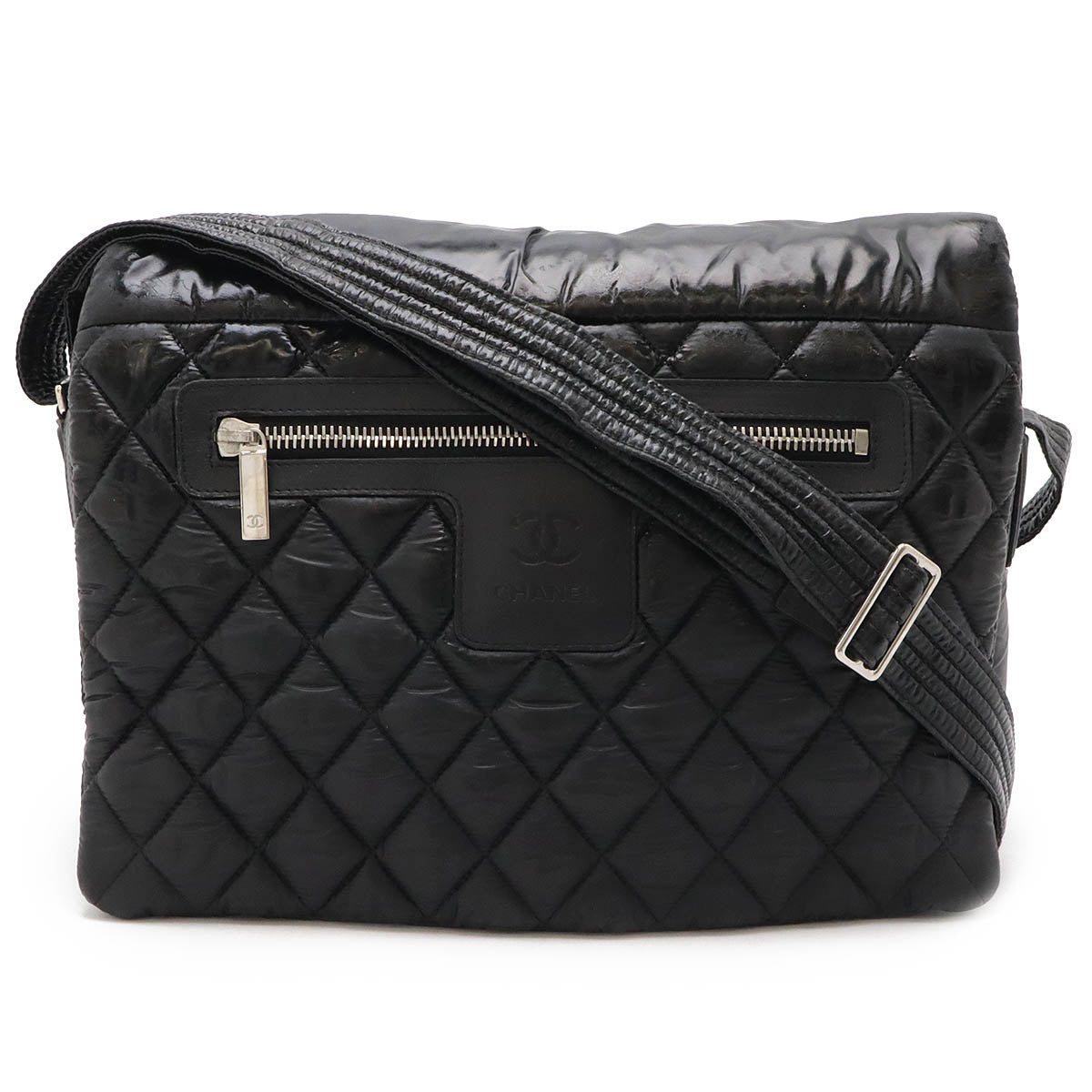 Top Quality Chanel Nylon/Leather Cocoon Shoulder Bag Black