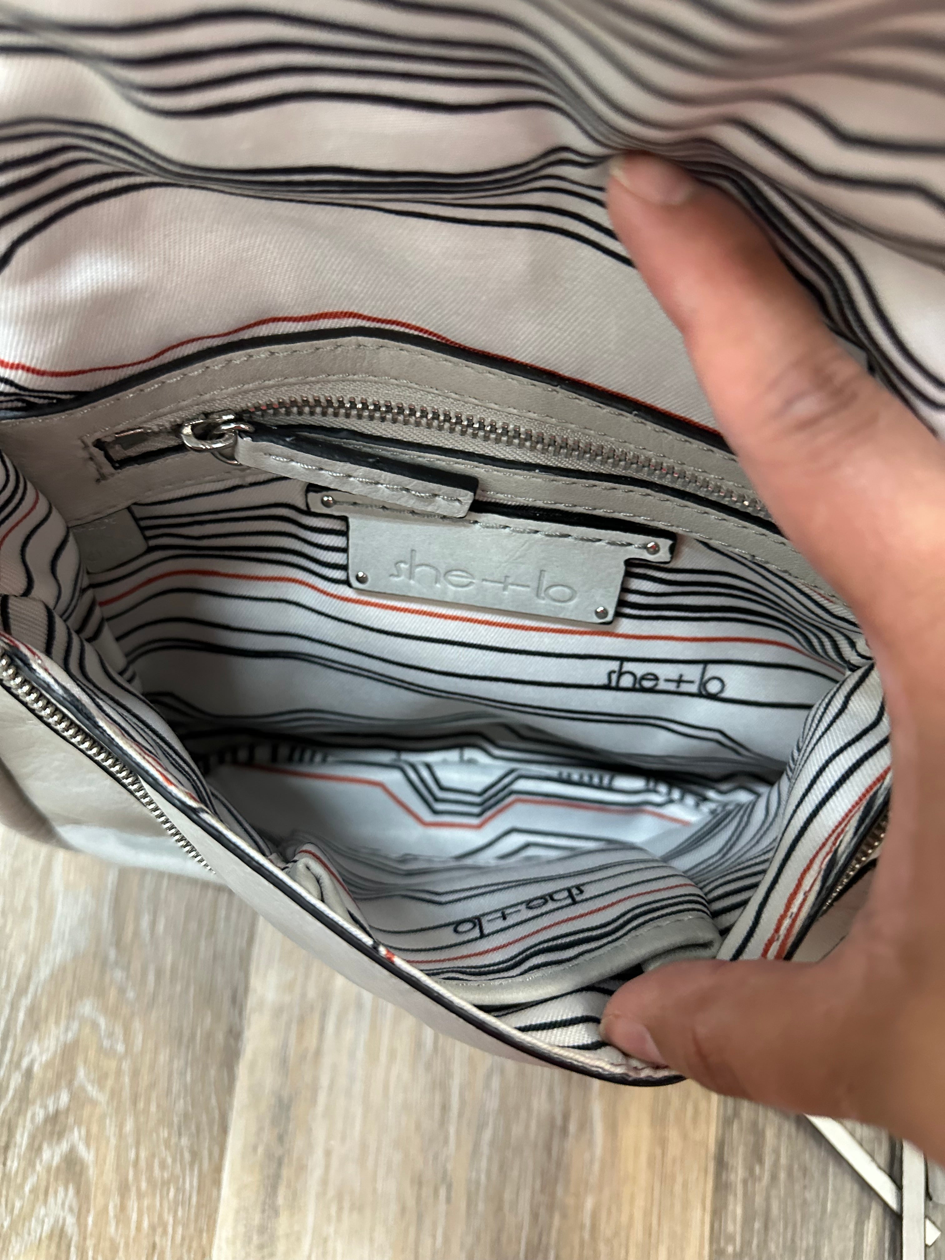 Crossbody Leather By She + Lo. Size: Medium