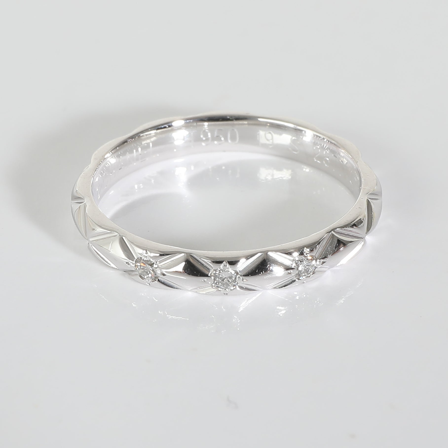 Top Quality Chanel Coco Crush Band in Platinum 0.04 CTW