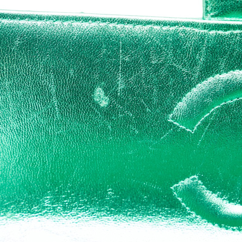 Top Quality Chanel Leather Coco Mark Matelasse Handbag Green Gold