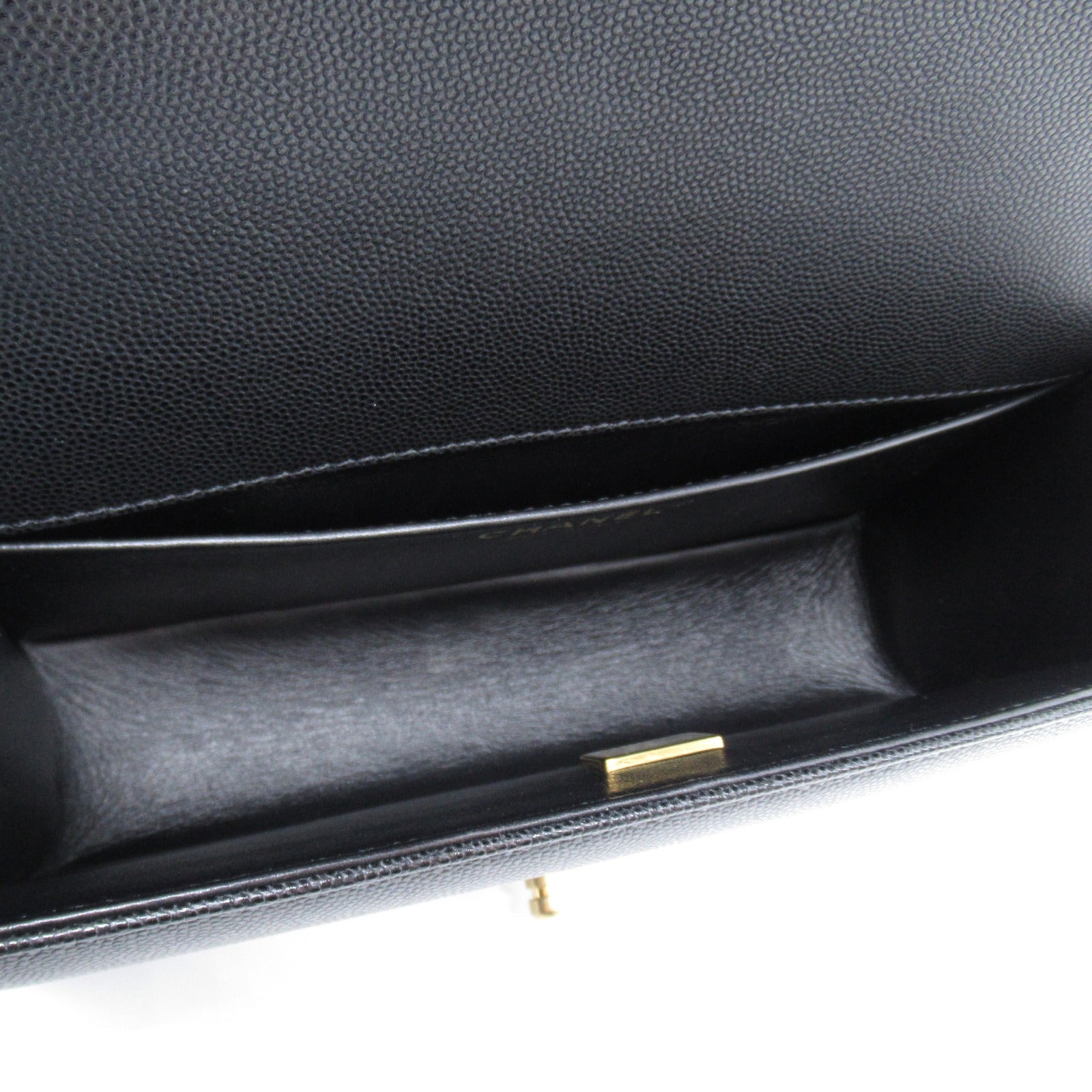 Top Quality Chanel Boy Caviar Chain Shoulder Bag Black