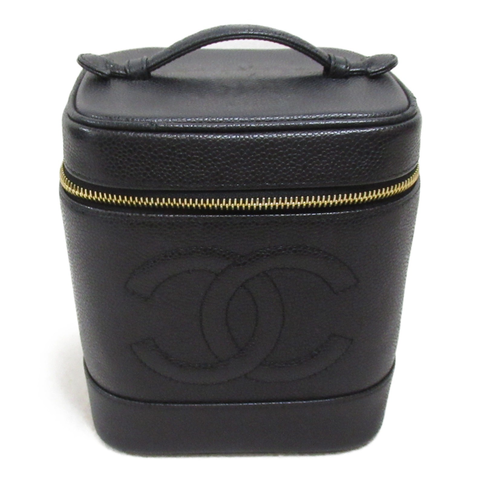 Top Quality Chanel Caviar Skin Vanity Handbag Black
