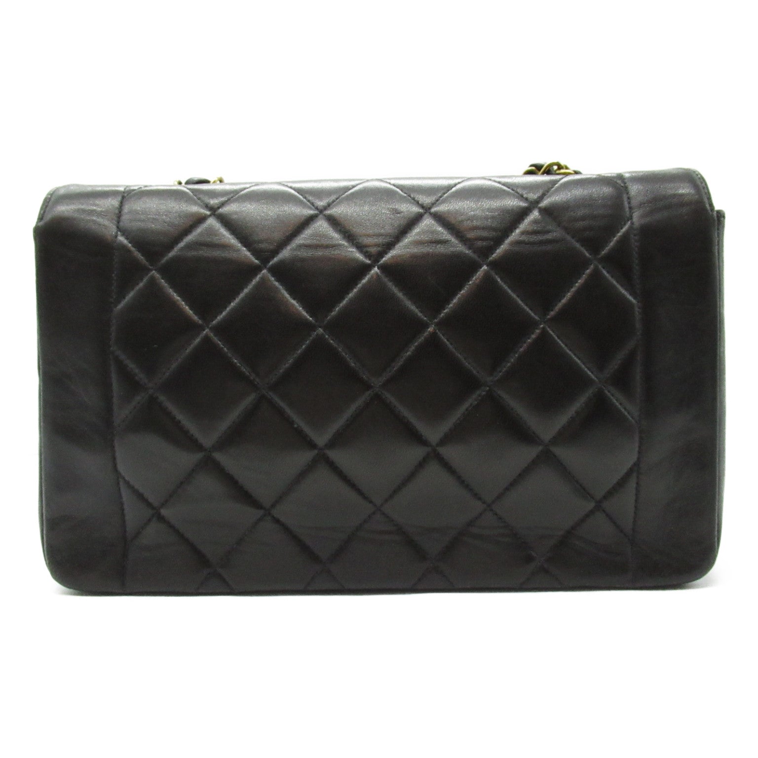 Top Quality Chanel Diana Chain Shoulder Bag Lambskin Black