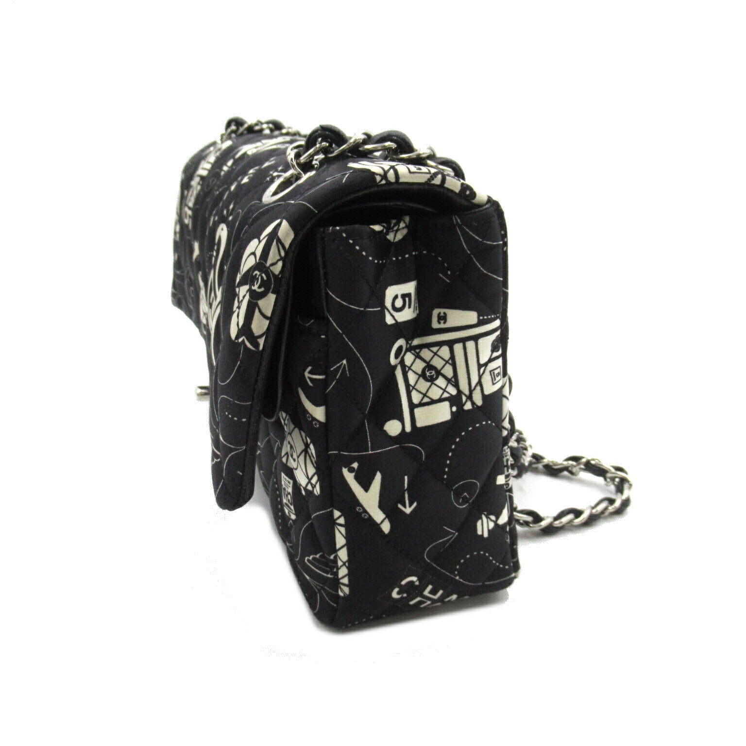 Top Quality Chanel Satin Airline W Flap Chain Shoulder Bag