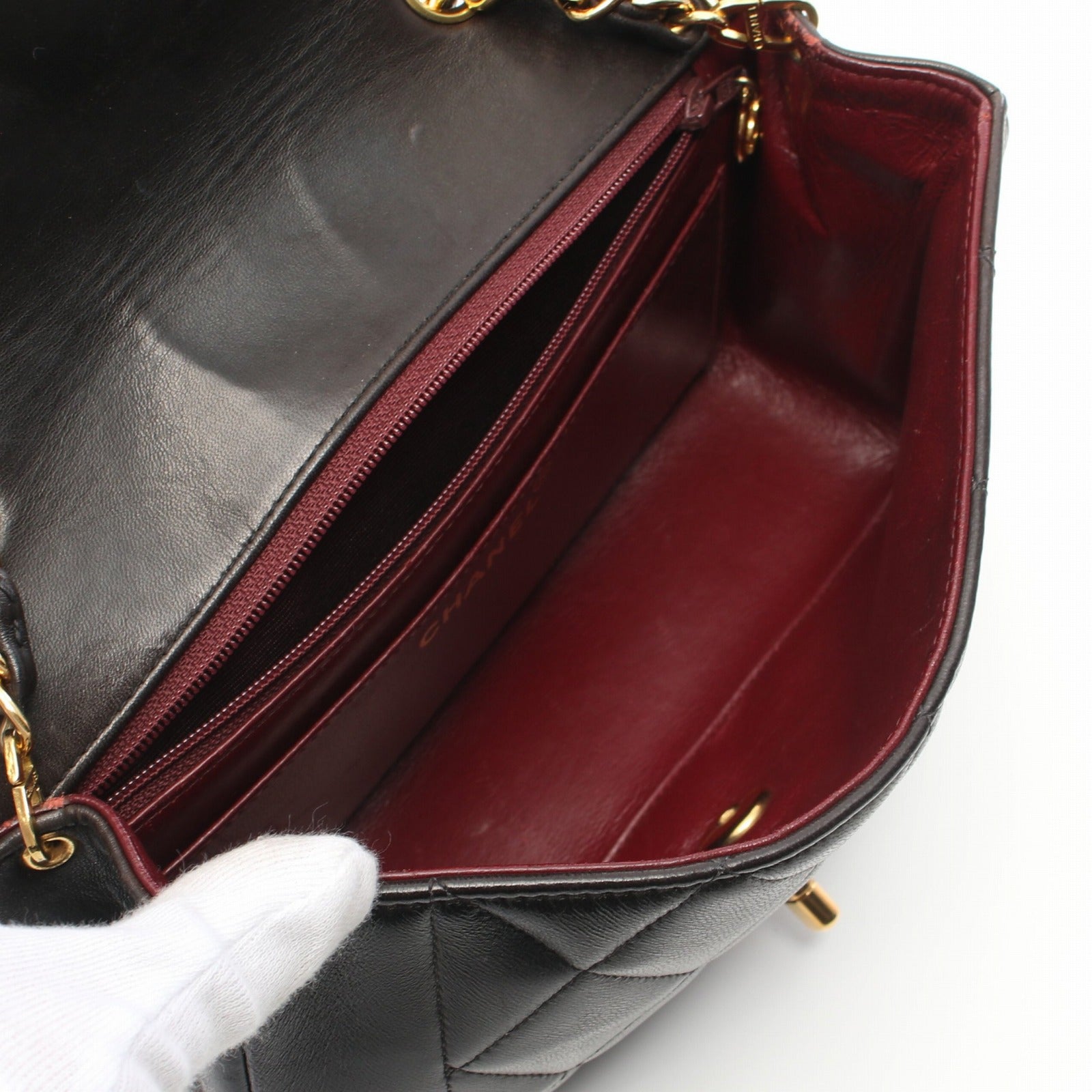 Top Quality Chanel Lambskin Diana Chain Shoulder Bag