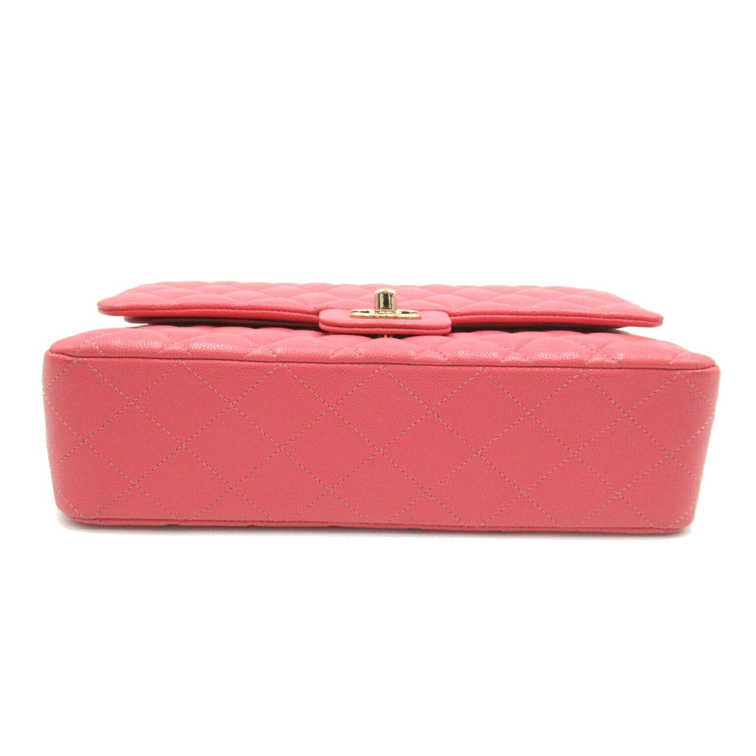 Top Quality Chanel Caviar Skin Double Flap Shoulder Bag Pink