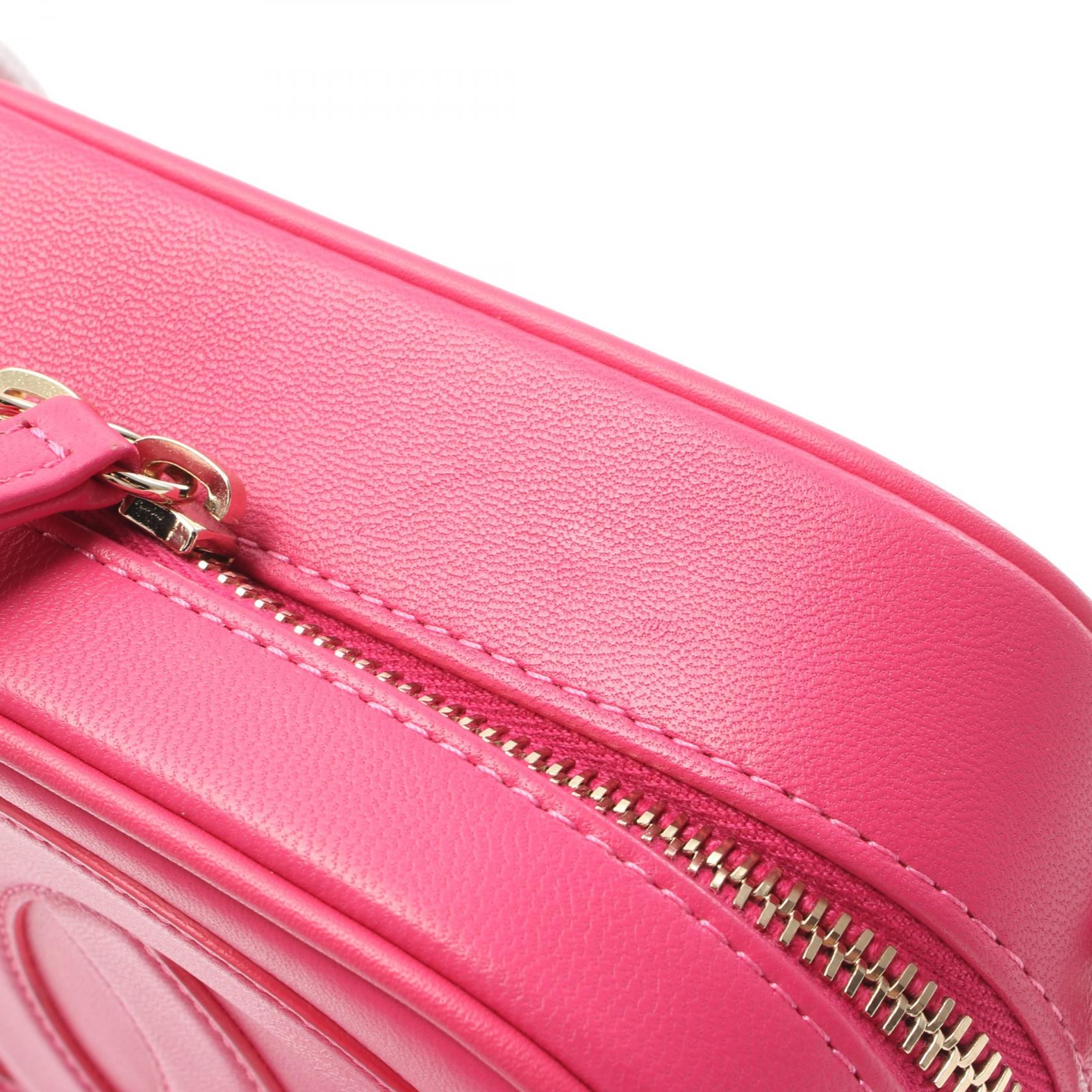 Top Quality Chanel Leather Camera Shoulder Bag Pink