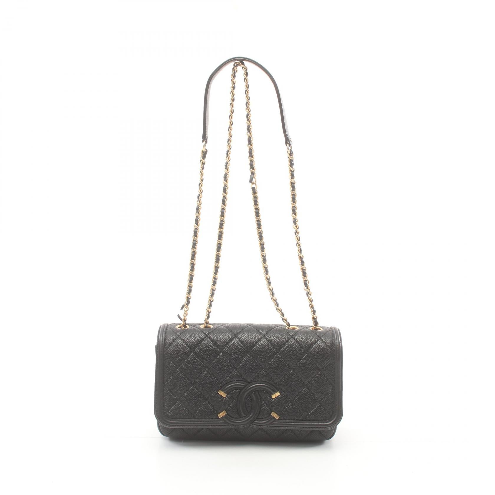 Top Quality Chanel Caviar CC Filigree Shoulder Bag A93340