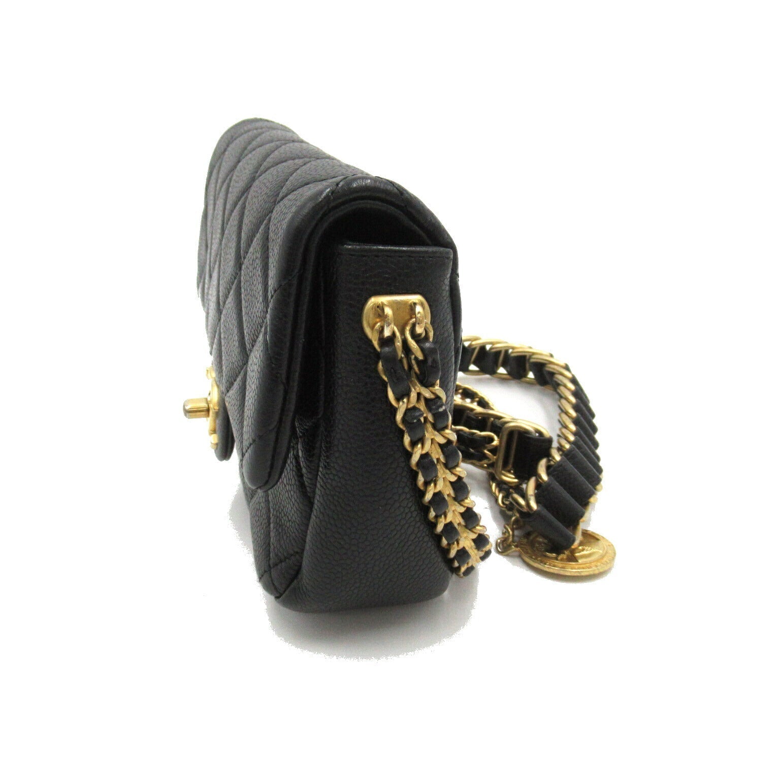 Top Quality Chanel Mini Matelasse Leather Shoulder Bag Black